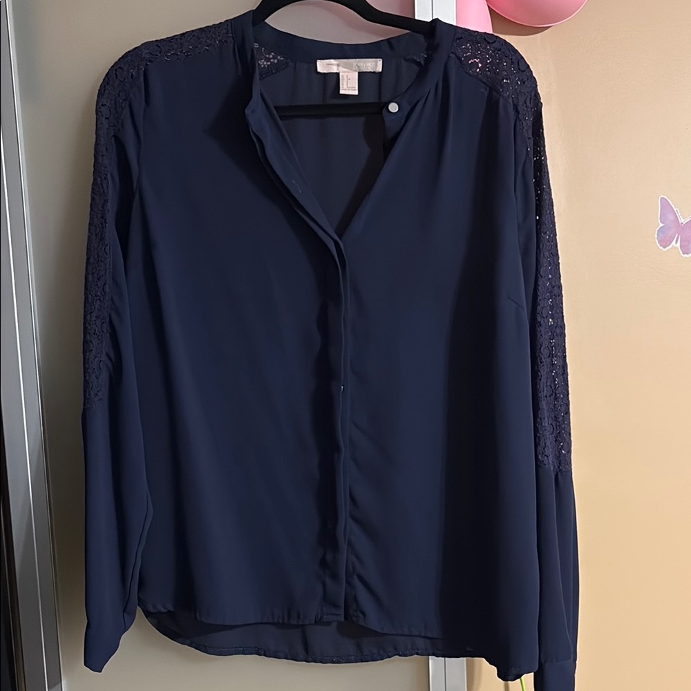 Forever 21 Elegant Navy Blue Women's Top